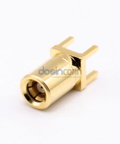 Coaxial Connector SMB Straight Plug Panel Mount Through Hole 50 Ohm