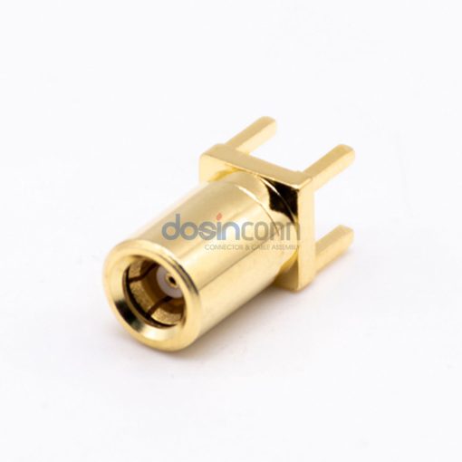 Coaxial Connector SMB Straight Plug Panel Mount Through Hole 50 Ohm