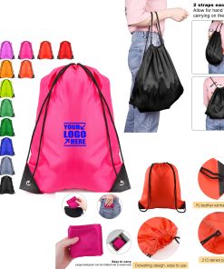 14" X 18" Polyester Drawstring Backpack