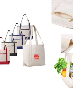 Large Heavy Cotton Canvas Boat Tote Bag