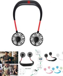 Portable USB Rechargeable Neckband Lazy Neck Fan