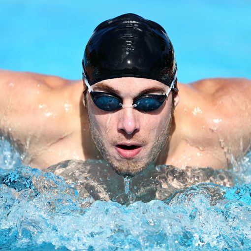 SiliconeSolidFlatSwimmingCaps