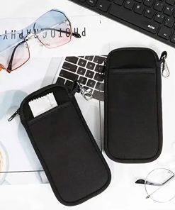 NeopreneEyeglassPouchwithZipperandCarabiner